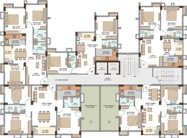 Floor Plan of Srijan Eternia in Madhyamgram, Kolkata - Image 4351
