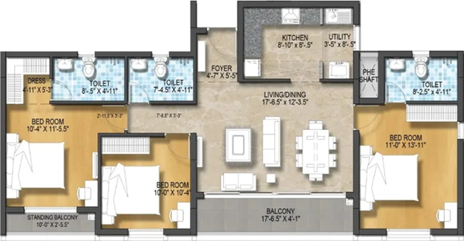 3 BHK Flat in TVS Green Enclave in Porur, Chennai - Image 353804