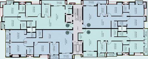 Floor Plan of Pranami Blue Sapphire in Bariatu, Ranchi - Image 5744