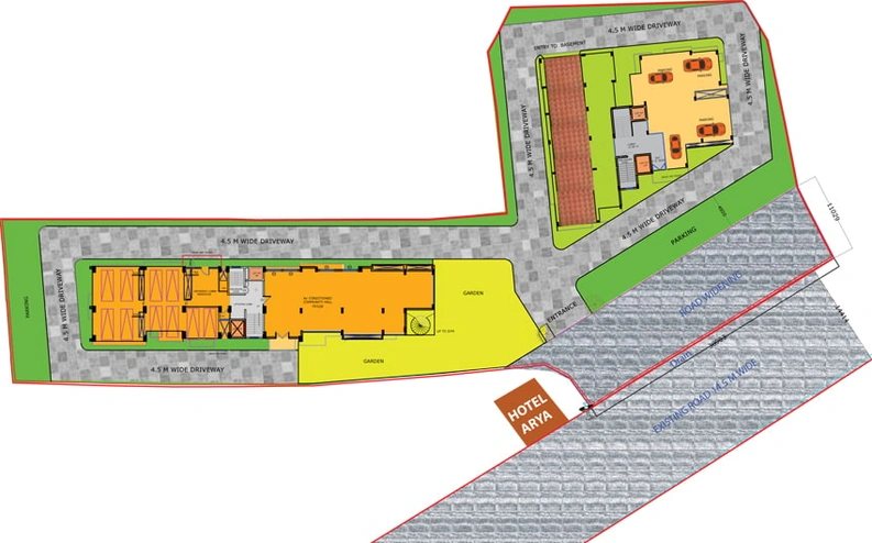 Master Plan of Pranami Rosewood Apartments in Lalpur, Ranchi - Image 5921