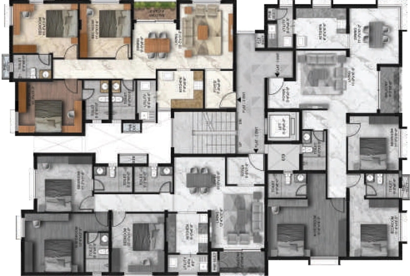 Floor Plan of Isha Majestica in T Nagar, Chennai - Image 4063