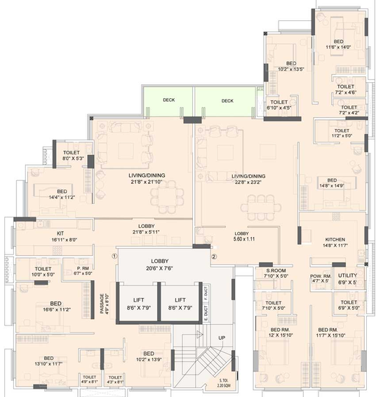 Floor Plan of Parinee Aria in Juhu, Mumbai - Image 111370