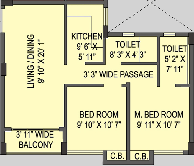 2 BHK Flat in Bhawani Courtyard in Madhyamgram, Kolkata - Image 495181