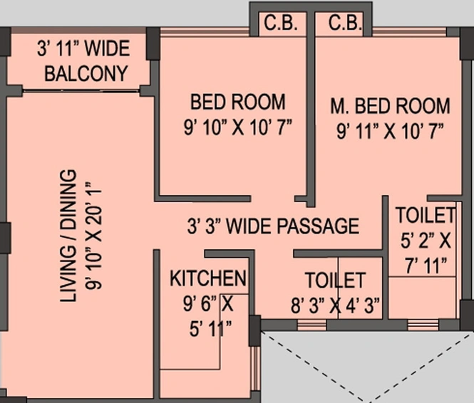 2 BHK Flat in Bhawani Courtyard in Madhyamgram, Kolkata - Image 495180