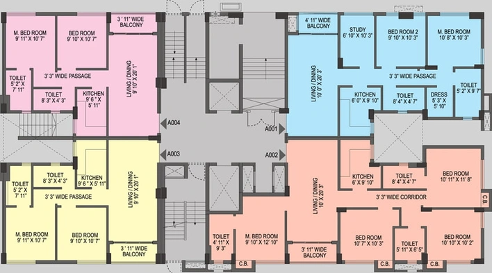 Floor Plan of Bhawani Courtyard in Madhyamgram, Kolkata - Image 48391