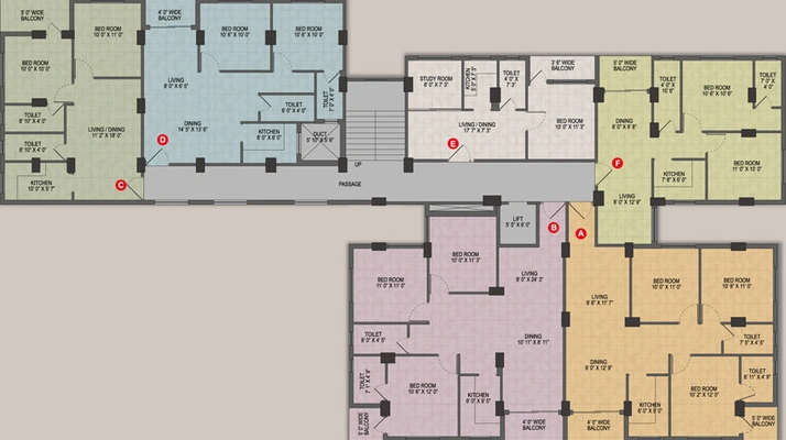 Floor Plan of Bhawani Sunrise in Dum Dum, Kolkata - Image 48397