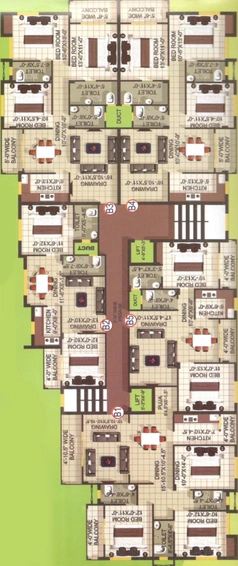 Floor Plan of Sri Krishna Awadh Enclave in Hehal, Ranchi - Image 47650