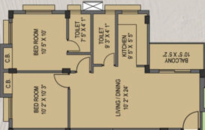 2 BHK Flat in Bhawani Tridev Garden 2 in Kestopur, Kolkata - Image 495207
