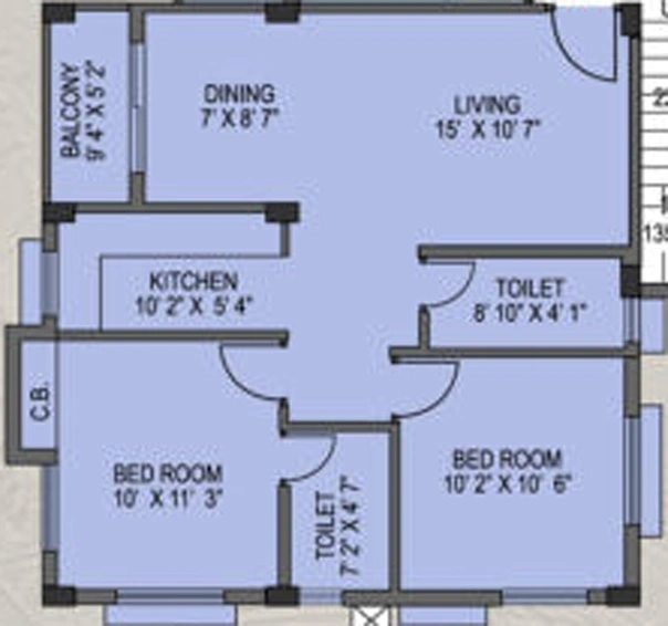 2 BHK Flat in Bhawani Tridev Garden 2 in Kestopur, Kolkata - Image 495206