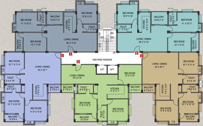 Floor Plan of Bhawani Tridev Garden 2 in Kestopur, Kolkata - Image 48404