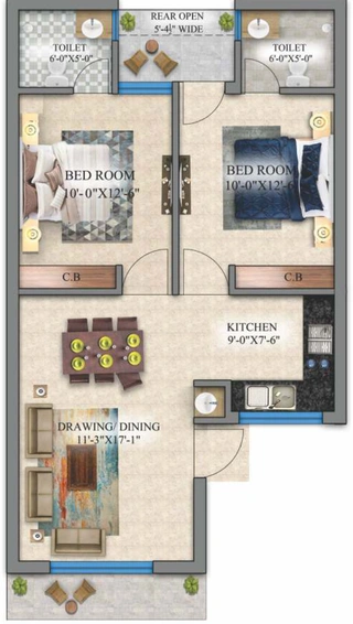 2 BHK Flat in Vaneet Woodbury Homes in Dera Bassi, Chandigarh - Image 367545
