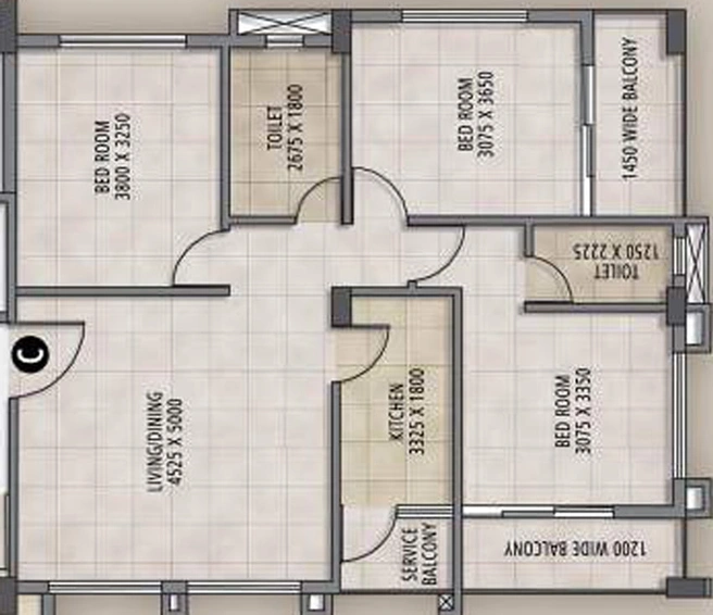 3 BHK Flat in Bhawani Twin Towers in Howrah, Kolkata - Image 357879