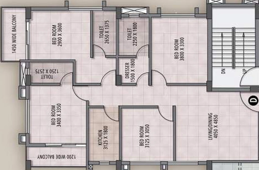4 BHK Flat in Bhawani Twin Towers in Howrah, Kolkata - Image 357880