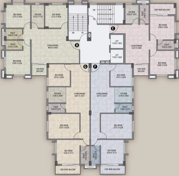 Floor Plan of Bhawani Twin Towers in Howrah, Kolkata - Image 4226