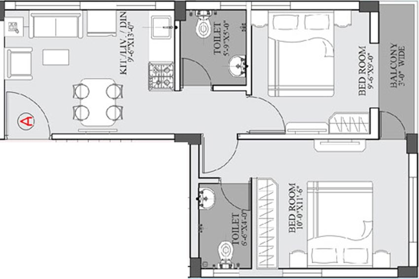 1 BHK Flat in Magnolia Willow in New Town, Kolkata - Image 495210
