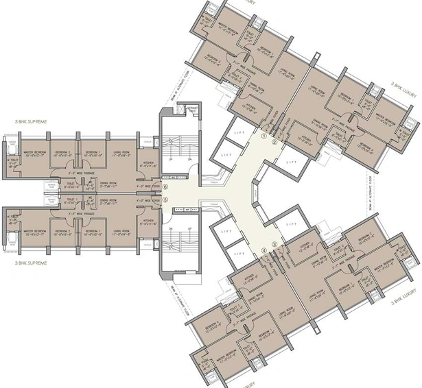 Floor Plan of Oberoi Eternia in Mulund West, Mumbai - Image 16997