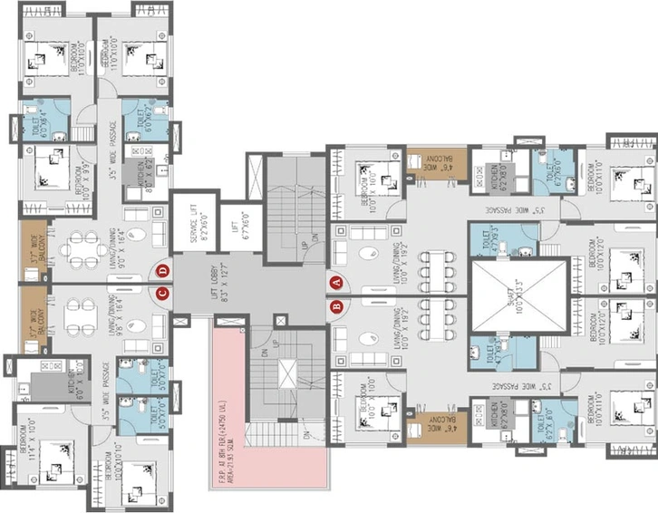 Floor Plan of Purti Veda in New Town, Kolkata - Image 48422