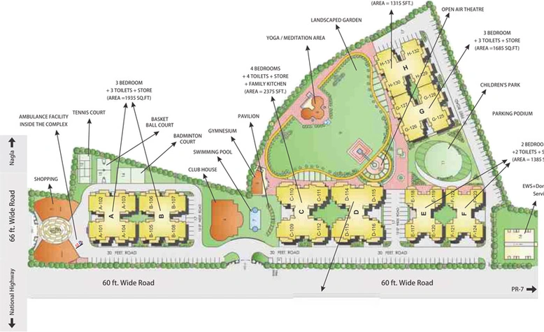 Master Plan of Satish Escon Arena in Zirakpur, Chandigarh - Image 5487