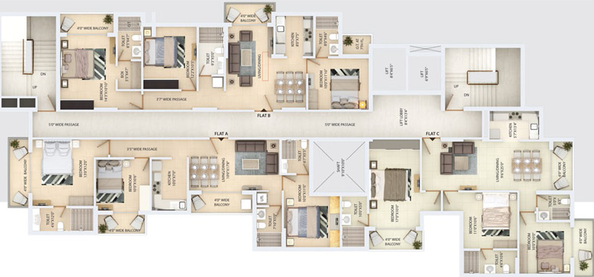 Floor Plan of Arthika Nexus Homes in Gandhi Nagar Colony, Ranchi - Image 16149