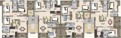 Floor Plan of Pearl Azalea in Medavakkam, Chennai - Image 47640
