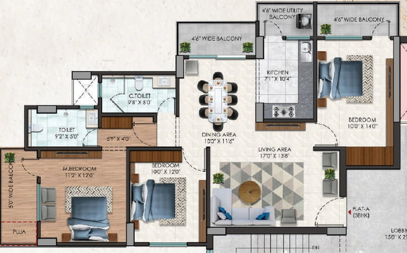 3 BHK Flat in Aashiyana Savitri Enclave in Tupudana, Ranchi - Image 432180