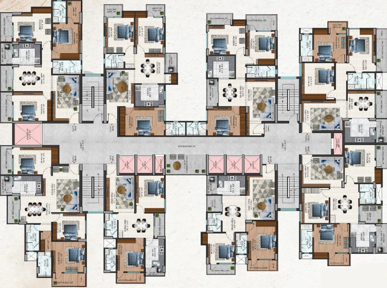 Floor Plan of Aashiyana Savitri Enclave in Tupudana, Ranchi - Image 16118