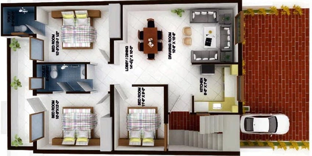 3 BHK Flat in Natraj Homes in Kharar, Chandigarh - Image 367732