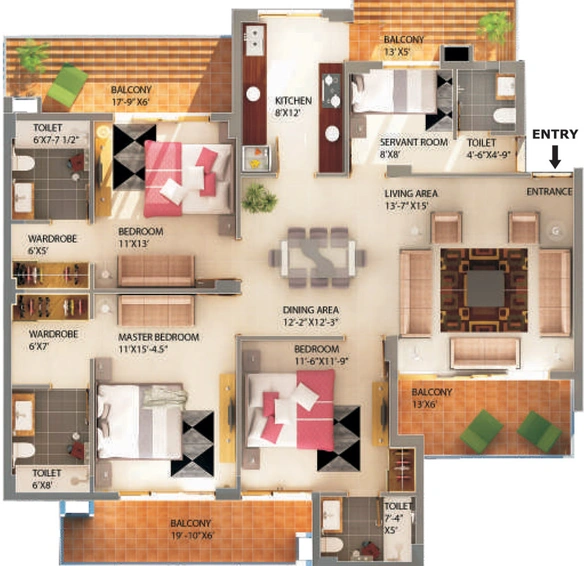 5 BHK Flat in Alliance The Eminence in Zirakpur, Chandigarh - Image 367767