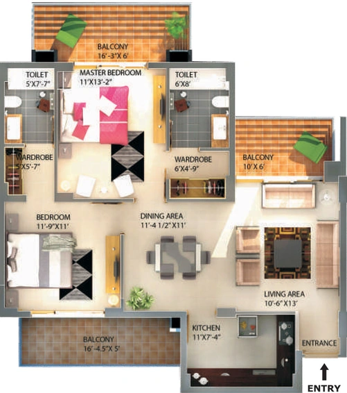 2 BHK Flat in Alliance The Eminence in Zirakpur, Chandigarh - Image 367765