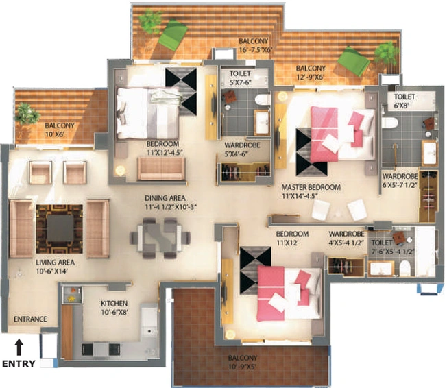3 BHK Flat in Alliance The Eminence in Zirakpur, Chandigarh - Image 367766