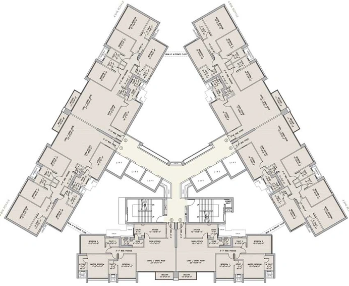 Floor Plan of Oberoi Enigma in Mulund West, Mumbai - Image 17069