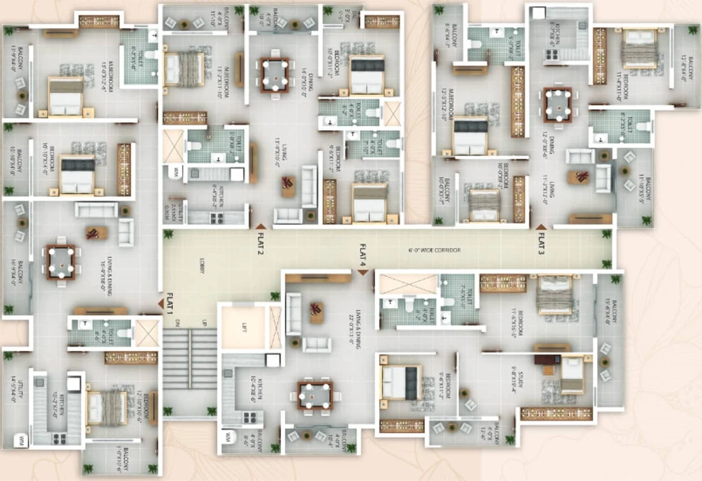 Floor Plan of Sri Padmalaya Phase 2 in Madhukam, Ranchi - Image 51693