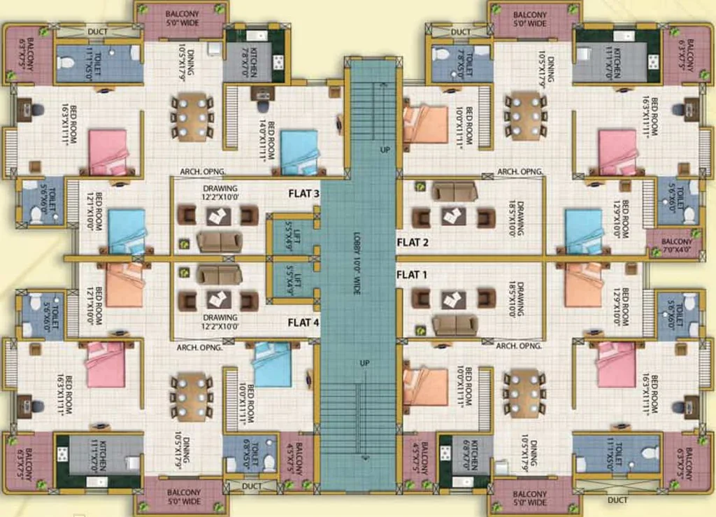 Floor Plan of Sai Ishan Heritage in Gandhi Nagar Colony, Ranchi - Image 13425