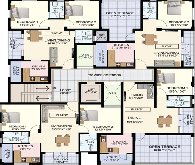 Floor Plan of Obel Orchids in Kolathur, Chennai - Image 4806