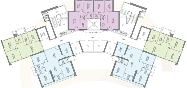 Floor Plan of Siddha Seabrook in Kandivali West, Mumbai - Image 112265