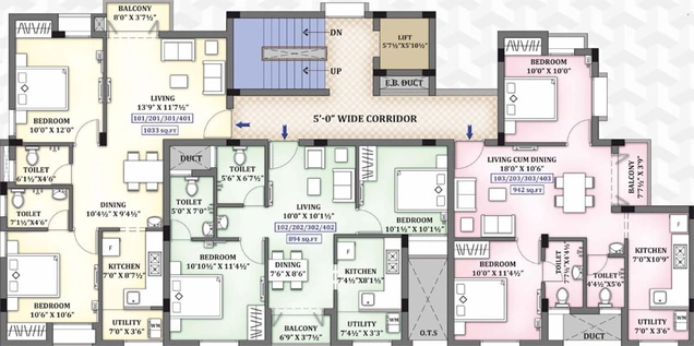 Floor Plan of VGN Exotica in Velappanchavadi, Chennai - Image 4816