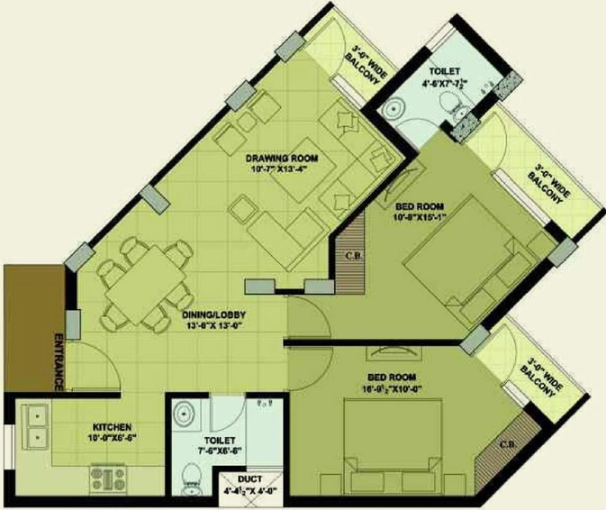 2 BHK Flat in Mona Greens in Zirakpur, Chandigarh - Image 367890