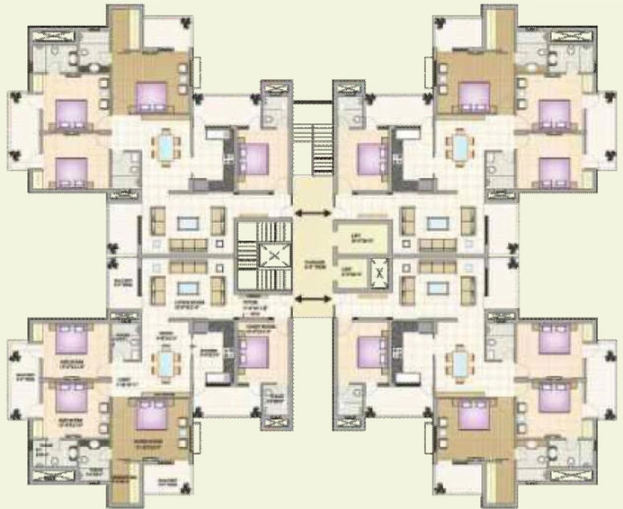 Floor Plan of Mona Greens in Zirakpur, Chandigarh - Image 5549