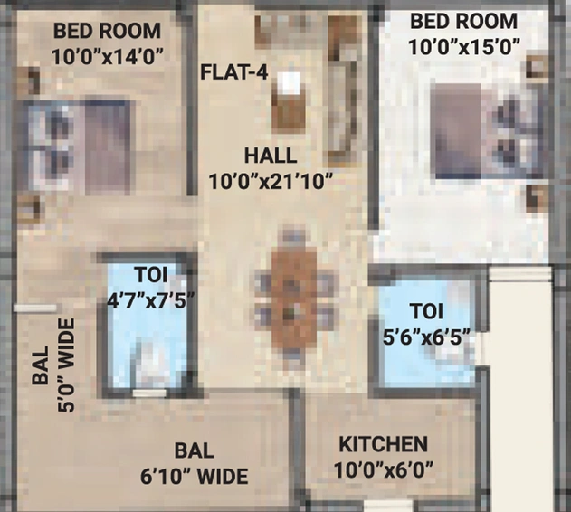 2 BHK Flat in Aryan Enclave in Tupudana, Ranchi - Image 432331