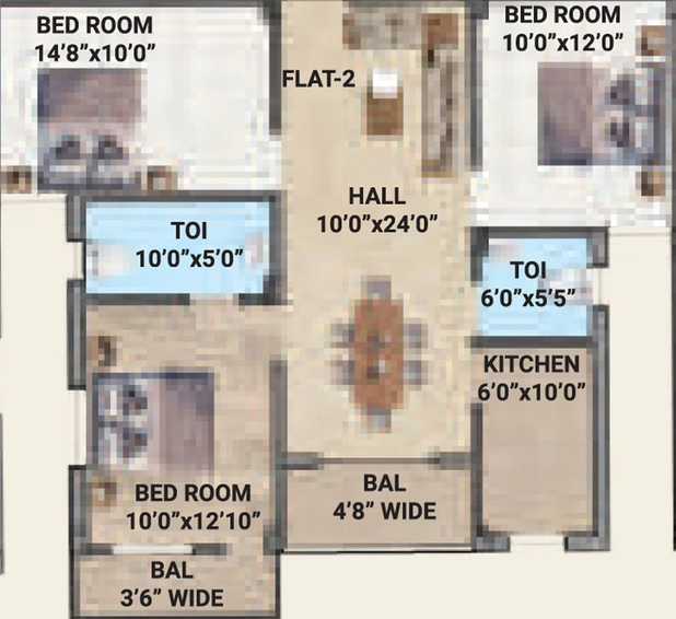 3 BHK Flat in Aryan Enclave in Tupudana, Ranchi - Image 432333