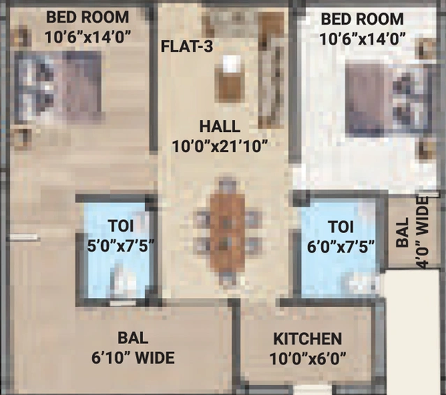 2 BHK Flat in Aryan Enclave in Tupudana, Ranchi - Image 432332