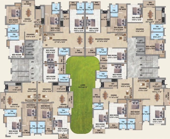 Floor Plan of Aryan Enclave in Tupudana, Ranchi - Image 16168