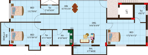 3 BHK Flat in Adharshila Nabarun in Kutchery, Ranchi - Image 502089