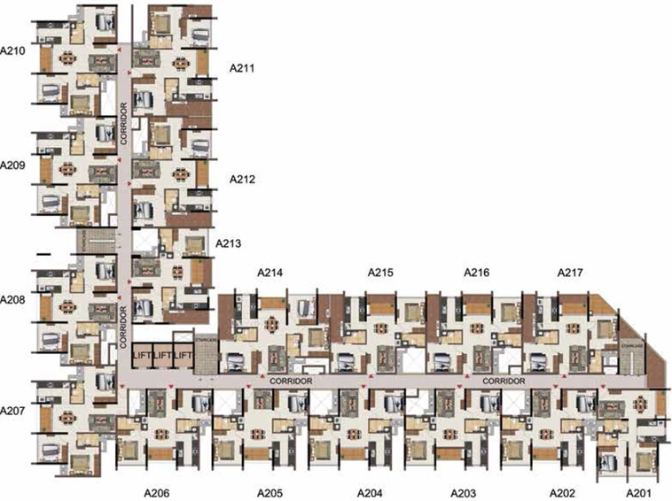 Floor Plan of Casagrand Aspires in Navalur, Chennai - Image 47671