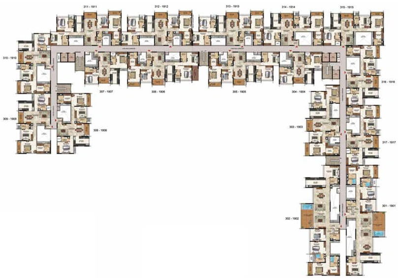 Floor Plan of Casagrand Cloud 9 in Sholinganallur, Chennai - Image 3972