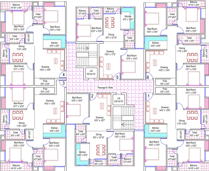Floor Plan of Morias Symphony Condos Phase 1 in Kanke, Ranchi - Image 5890