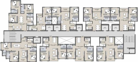 Floor Plan of Siddha Sky in Wadala, Mumbai - Image 112291
