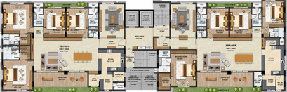 Floor Plan of AR Amara Amethyst in Gopalapuram, Chennai - Image 47701