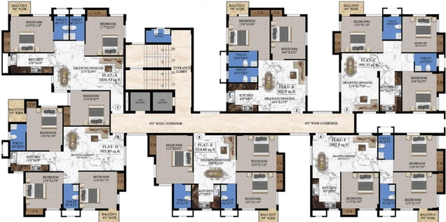 Floor Plan of Panchratna Vihar in Ormanjhi, Ranchi - Image 15259