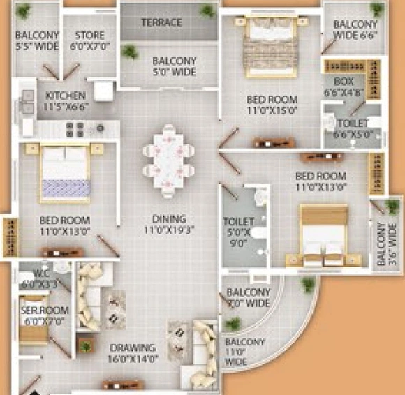 3 BHK Flat in Faquiha Faii Residency in Kanke, Ranchi - Image 369422